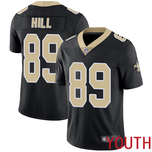 New Orleans Saints Limited Black Youth Josh Hill Home Jersey NFL Football #89 Vapor Untouchable Jersey